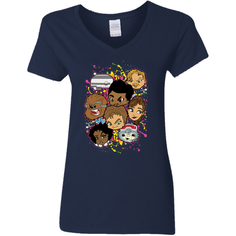 T-Shirts Navy / S Solo Heads Women's V-Neck T-Shirt