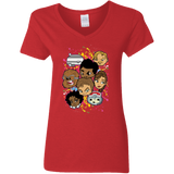 T-Shirts Red / S Solo Heads Women's V-Neck T-Shirt