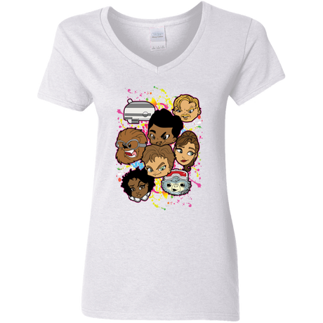 T-Shirts White / S Solo Heads Women's V-Neck T-Shirt