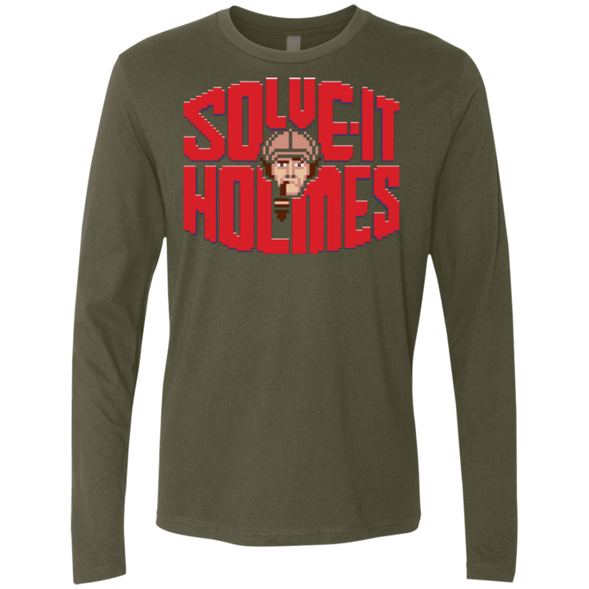 T-Shirts Military Green / Small Solve It Holmes Men's Premium Long Sleeve