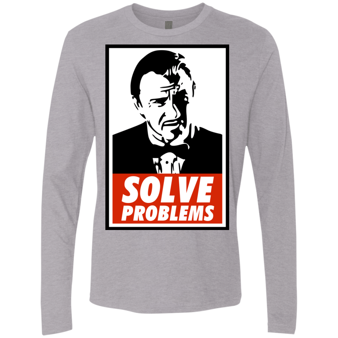 T-Shirts Heather Grey / Small Solve problems Men's Premium Long Sleeve