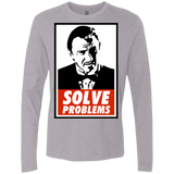 T-Shirts Heather Grey / Small Solve problems Men's Premium Long Sleeve