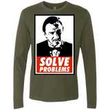 T-Shirts Military Green / Small Solve problems Men's Premium Long Sleeve