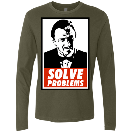 T-Shirts Military Green / Small Solve problems Men's Premium Long Sleeve