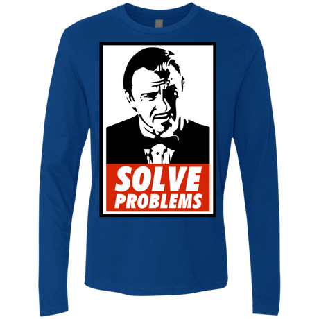 T-Shirts Royal / Small Solve problems Men's Premium Long Sleeve