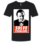 T-Shirts Black / X-Small Solve problems Men's Premium V-Neck