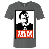 T-Shirts Heavy Metal / X-Small Solve problems Men's Premium V-Neck