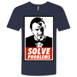 T-Shirts Midnight Navy / X-Small Solve problems Men's Premium V-Neck