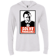 T-Shirts Heather White / X-Small Solve problems Triblend Long Sleeve Hoodie Tee