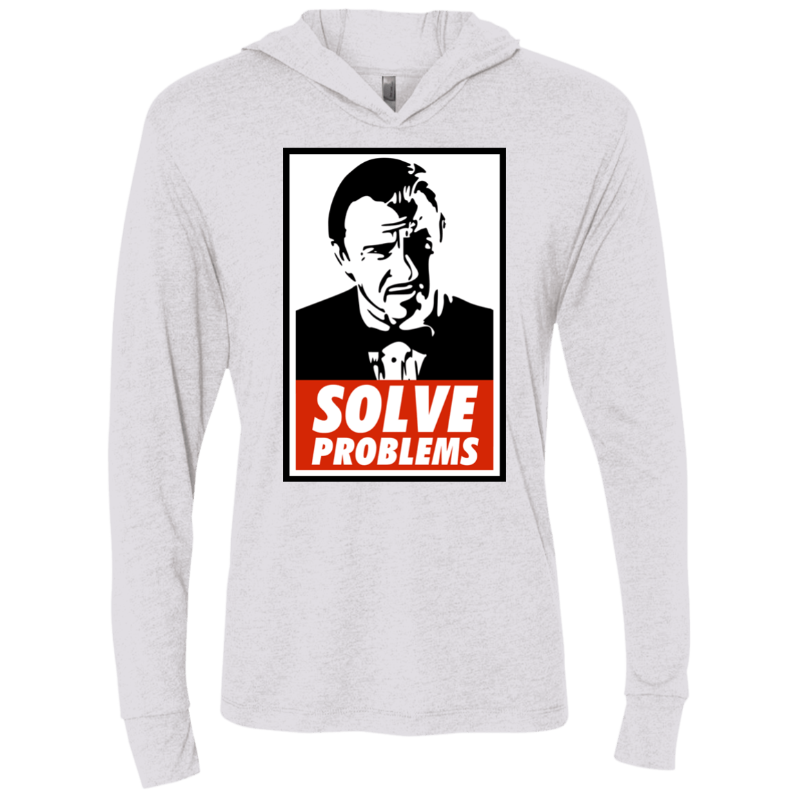 T-Shirts Heather White / X-Small Solve problems Triblend Long Sleeve Hoodie Tee
