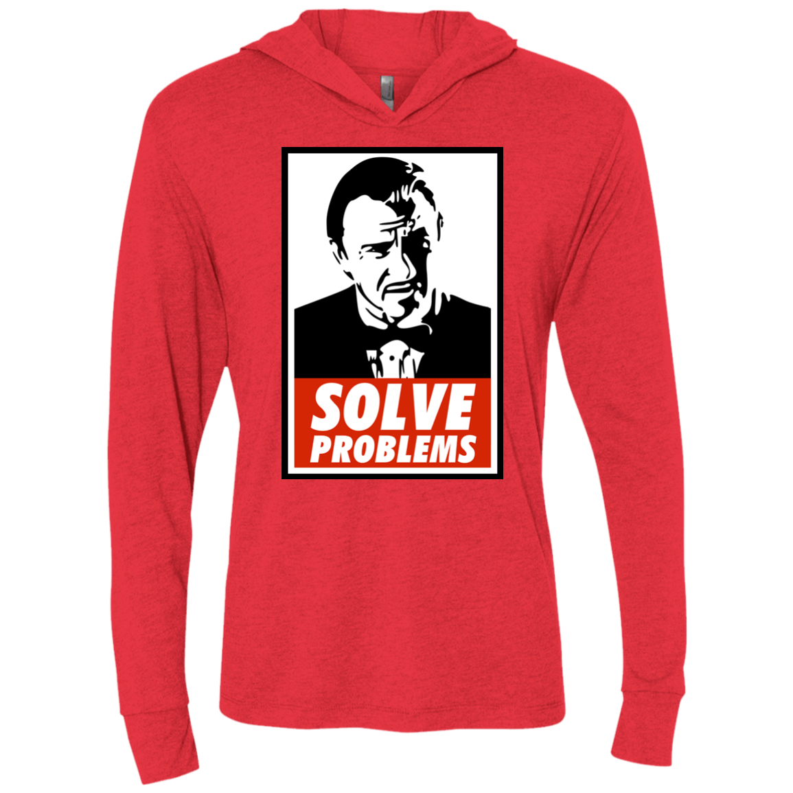 T-Shirts Vintage Red / X-Small Solve problems Triblend Long Sleeve Hoodie Tee