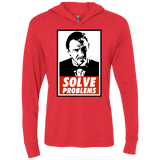 T-Shirts Vintage Red / X-Small Solve problems Triblend Long Sleeve Hoodie Tee