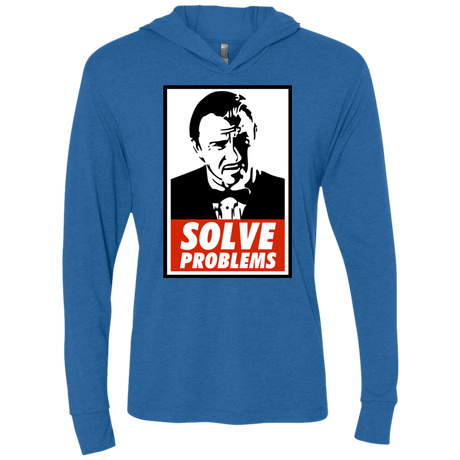 T-Shirts Vintage Royal / X-Small Solve problems Triblend Long Sleeve Hoodie Tee