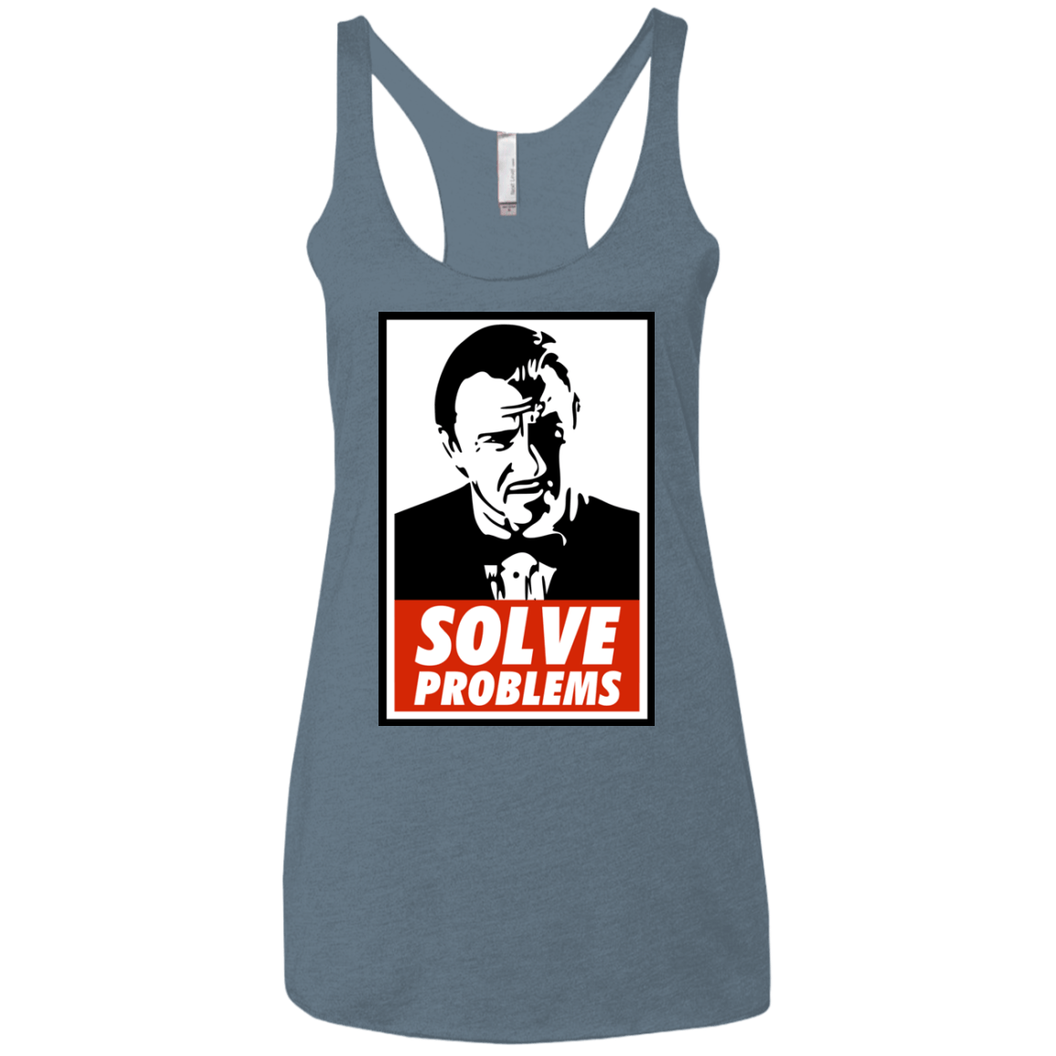 T-Shirts Indigo / X-Small Solve problems Women's Triblend Racerback Tank