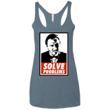 T-Shirts Indigo / X-Small Solve problems Women's Triblend Racerback Tank