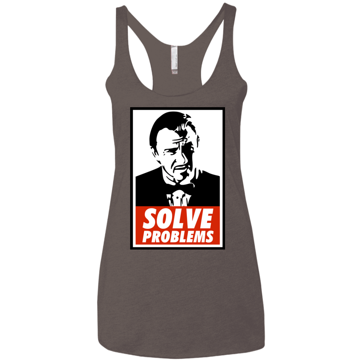 T-Shirts Macchiato / X-Small Solve problems Women's Triblend Racerback Tank