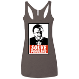 T-Shirts Macchiato / X-Small Solve problems Women's Triblend Racerback Tank