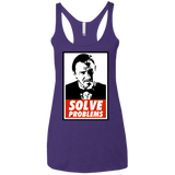 T-Shirts Purple / X-Small Solve problems Women's Triblend Racerback Tank