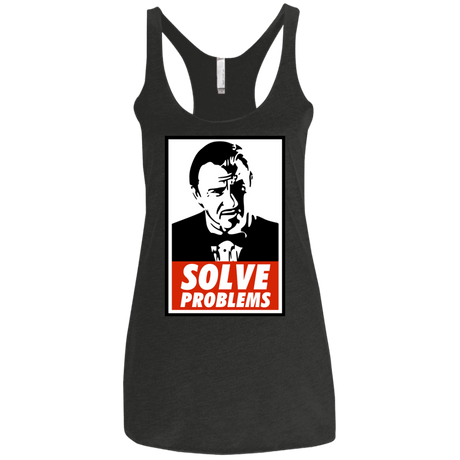 T-Shirts Vintage Black / X-Small Solve problems Women's Triblend Racerback Tank
