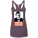 T-Shirts Vintage Purple / X-Small Solve problems Women's Triblend Racerback Tank