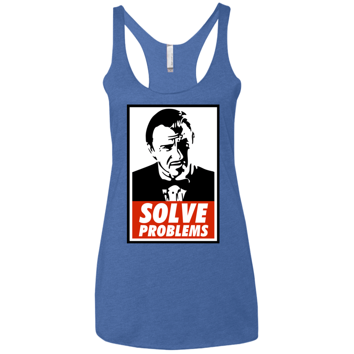 T-Shirts Vintage Royal / X-Small Solve problems Women's Triblend Racerback Tank