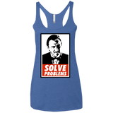 T-Shirts Vintage Royal / X-Small Solve problems Women's Triblend Racerback Tank