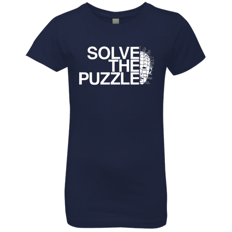 T-Shirts Midnight Navy / YXS Solve The Puzzle V2 Girls Premium T-Shirt