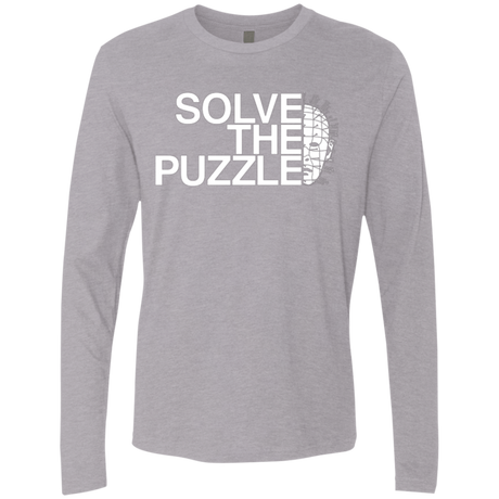 T-Shirts Heather Grey / Small Solve The Puzzle V2 Men's Premium Long Sleeve