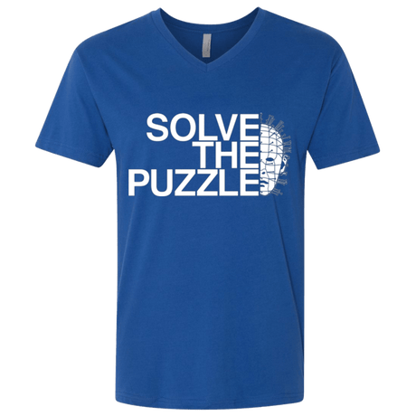 T-Shirts Royal / X-Small Solve The Puzzle V2 Men's Premium V-Neck