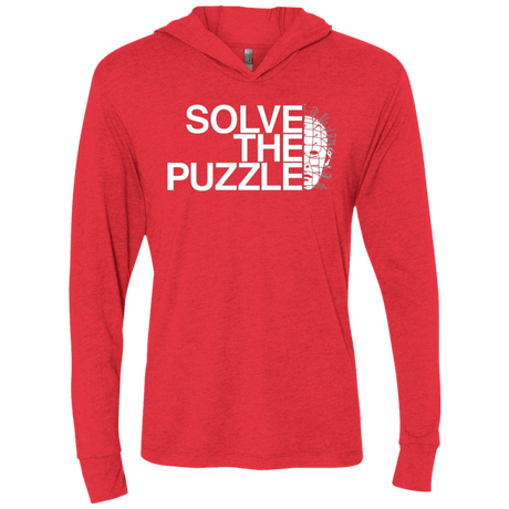 T-Shirts Vintage Red / X-Small Solve The Puzzle V2 Triblend Long Sleeve Hoodie Tee