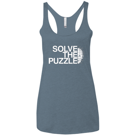 T-Shirts Indigo / X-Small Solve The Puzzle V2 Women's Triblend Racerback Tank