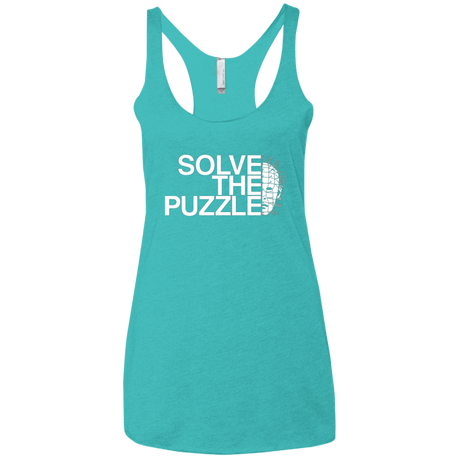 T-Shirts Tahiti Blue / X-Small Solve The Puzzle V2 Women's Triblend Racerback Tank