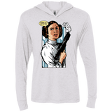 T-Shirts Heather White / X-Small Someone has to save our skins Triblend Long Sleeve Hoodie Tee