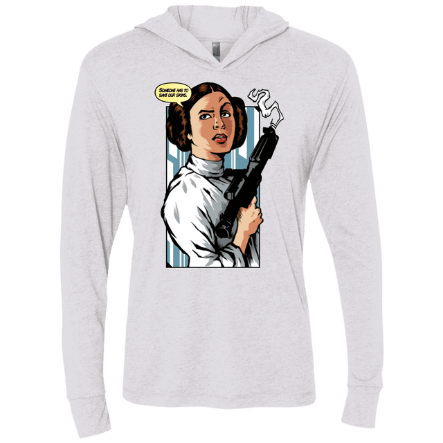 T-Shirts Heather White / X-Small Someone has to save our skins Triblend Long Sleeve Hoodie Tee