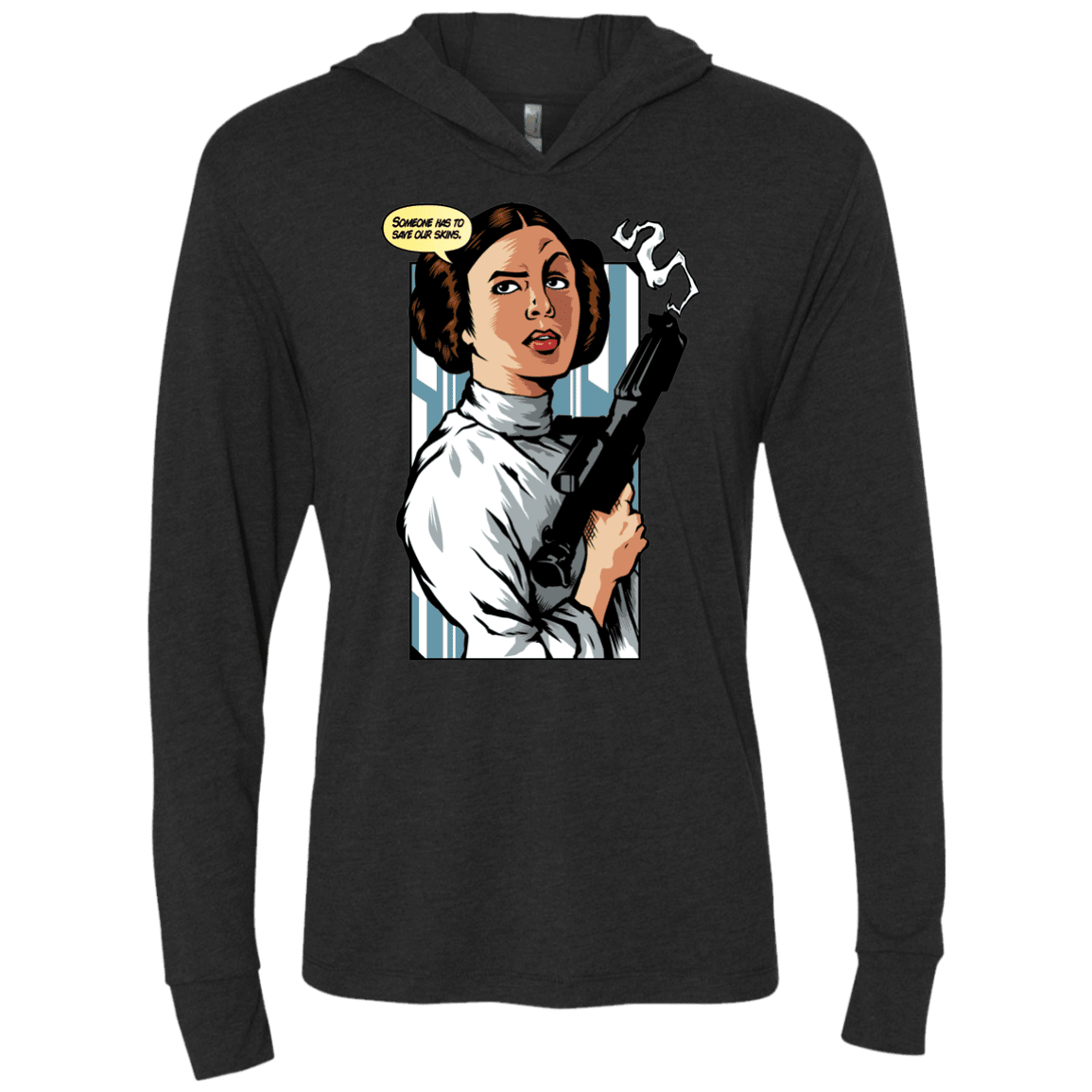 T-Shirts Vintage Black / X-Small Someone has to save our skins Triblend Long Sleeve Hoodie Tee