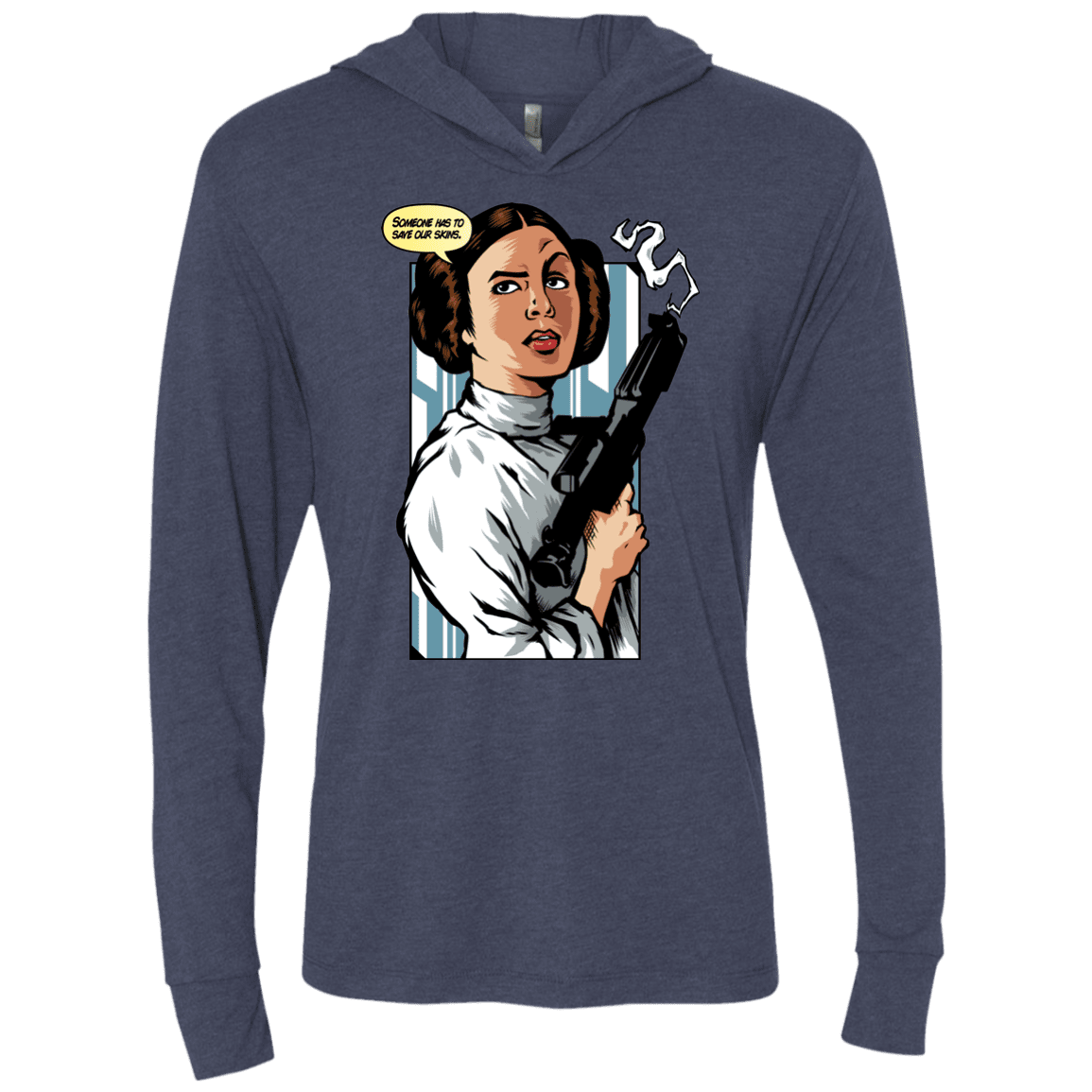 T-Shirts Vintage Navy / X-Small Someone has to save our skins Triblend Long Sleeve Hoodie Tee