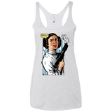 T-Shirts Heather White / X-Small Someone has to save our skins Women's Triblend Racerback Tank