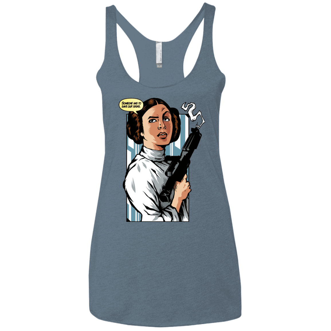 T-Shirts Indigo / X-Small Someone has to save our skins Women's Triblend Racerback Tank