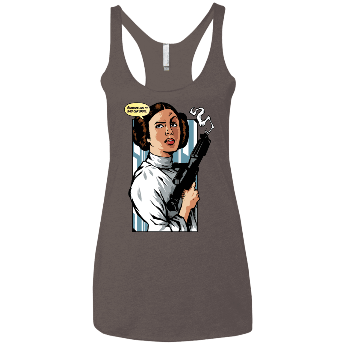 T-Shirts Macchiato / X-Small Someone has to save our skins Women's Triblend Racerback Tank