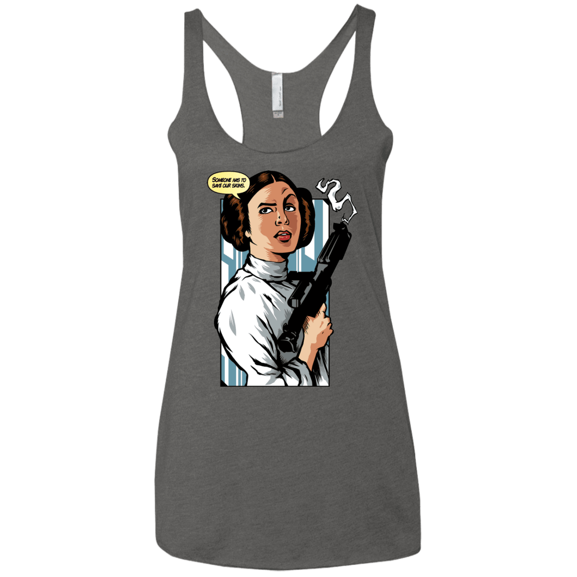 T-Shirts Premium Heather / X-Small Someone has to save our skins Women's Triblend Racerback Tank