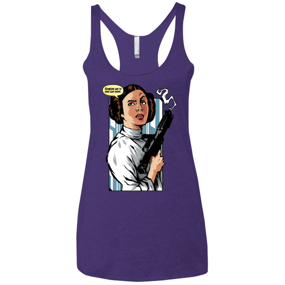 T-Shirts Purple / X-Small Someone has to save our skins Women's Triblend Racerback Tank