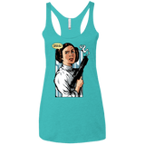 T-Shirts Tahiti Blue / X-Small Someone has to save our skins Women's Triblend Racerback Tank