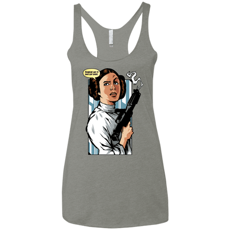 T-Shirts Venetian Grey / X-Small Someone has to save our skins Women's Triblend Racerback Tank