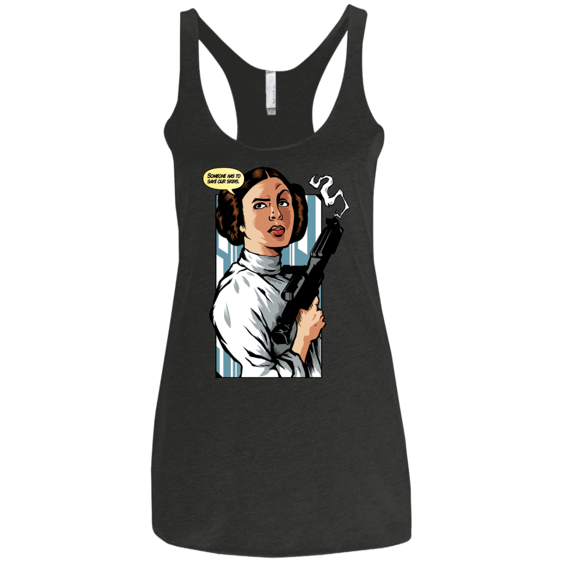 T-Shirts Vintage Black / X-Small Someone has to save our skins Women's Triblend Racerback Tank
