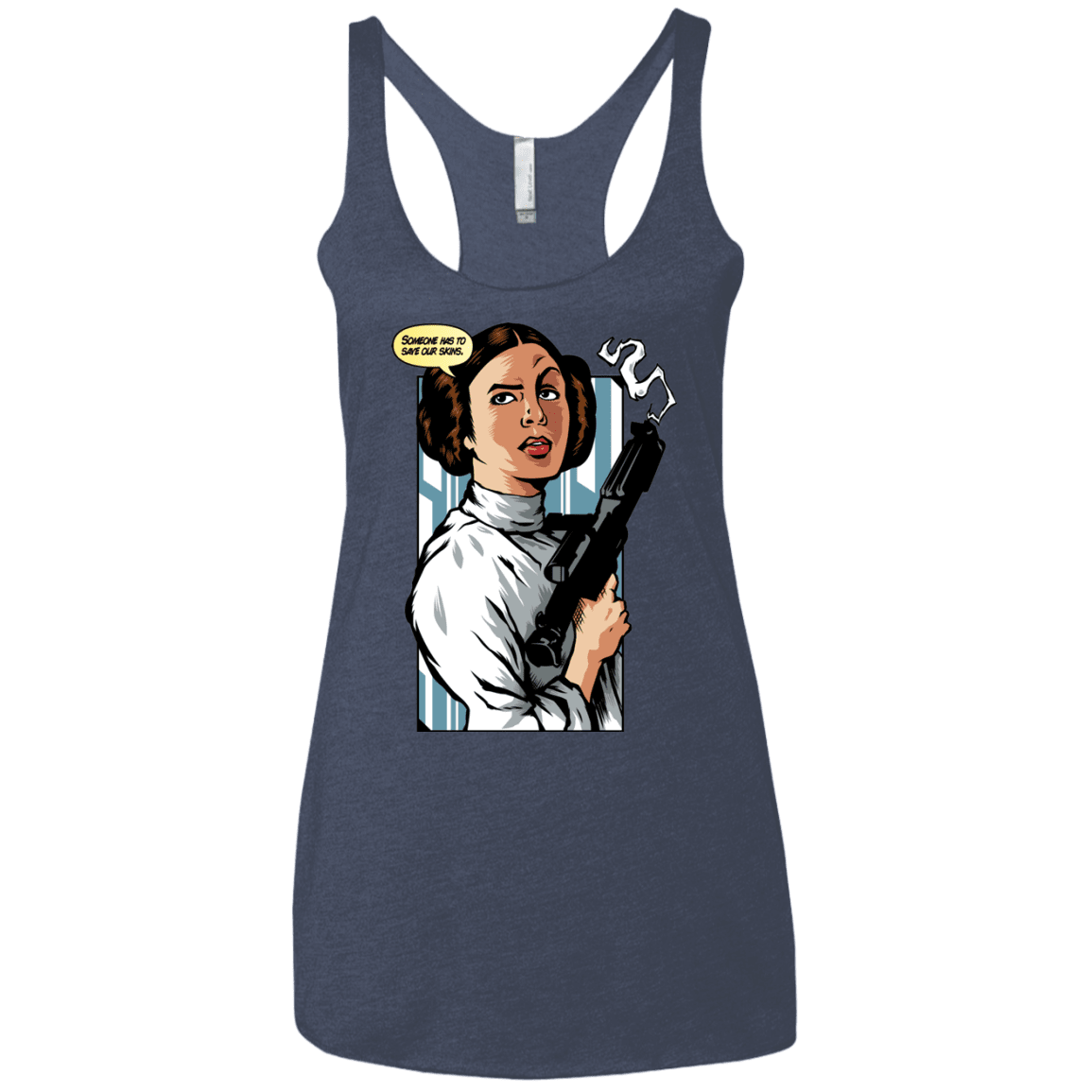 T-Shirts Vintage Navy / X-Small Someone has to save our skins Women's Triblend Racerback Tank