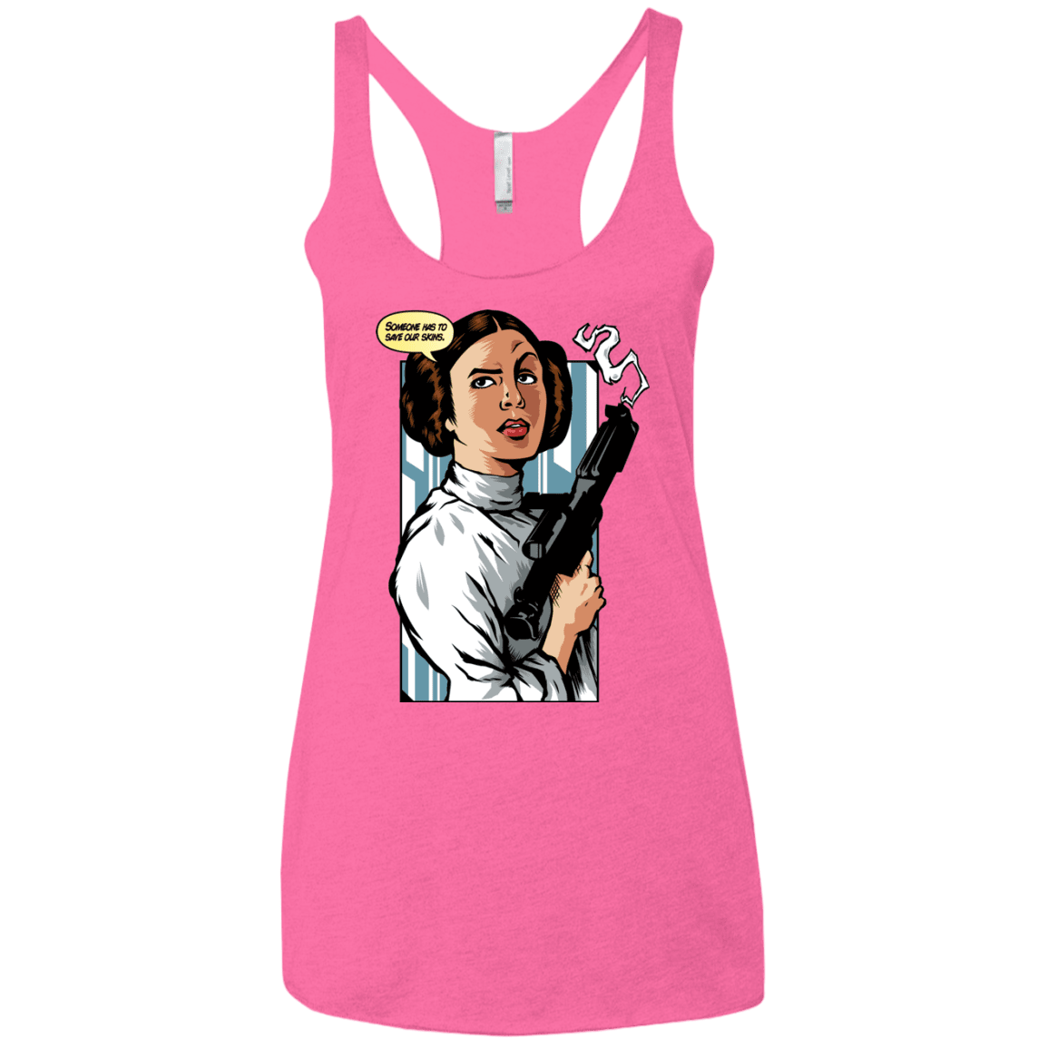 T-Shirts Vintage Pink / X-Small Someone has to save our skins Women's Triblend Racerback Tank