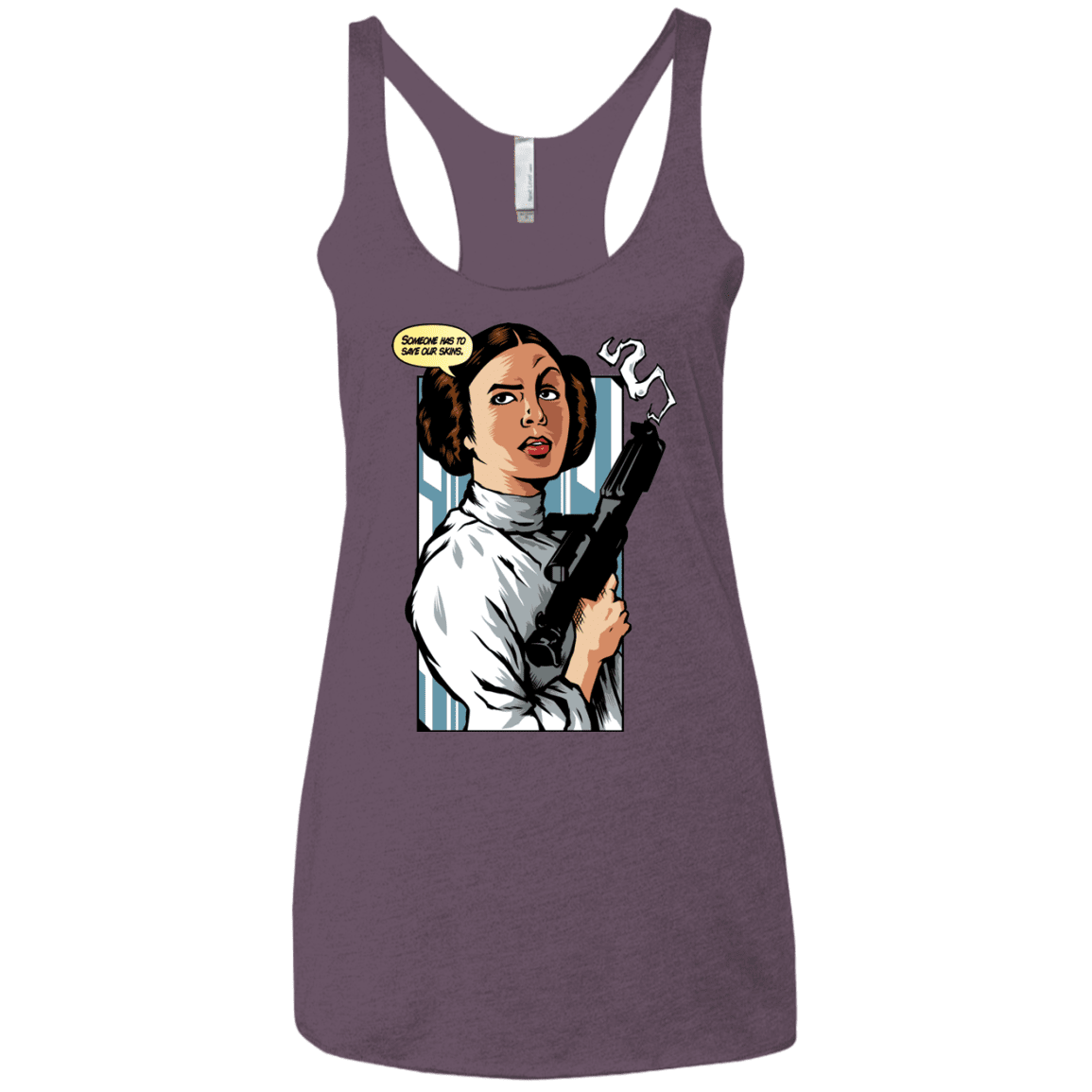 T-Shirts Vintage Purple / X-Small Someone has to save our skins Women's Triblend Racerback Tank