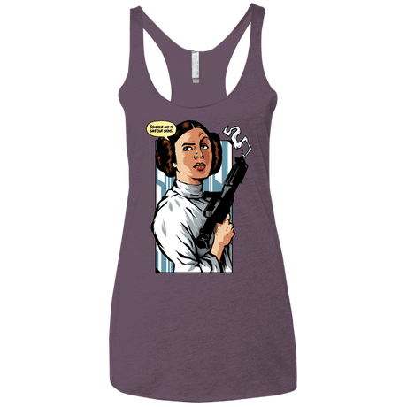 T-Shirts Vintage Purple / X-Small Someone has to save our skins Women's Triblend Racerback Tank
