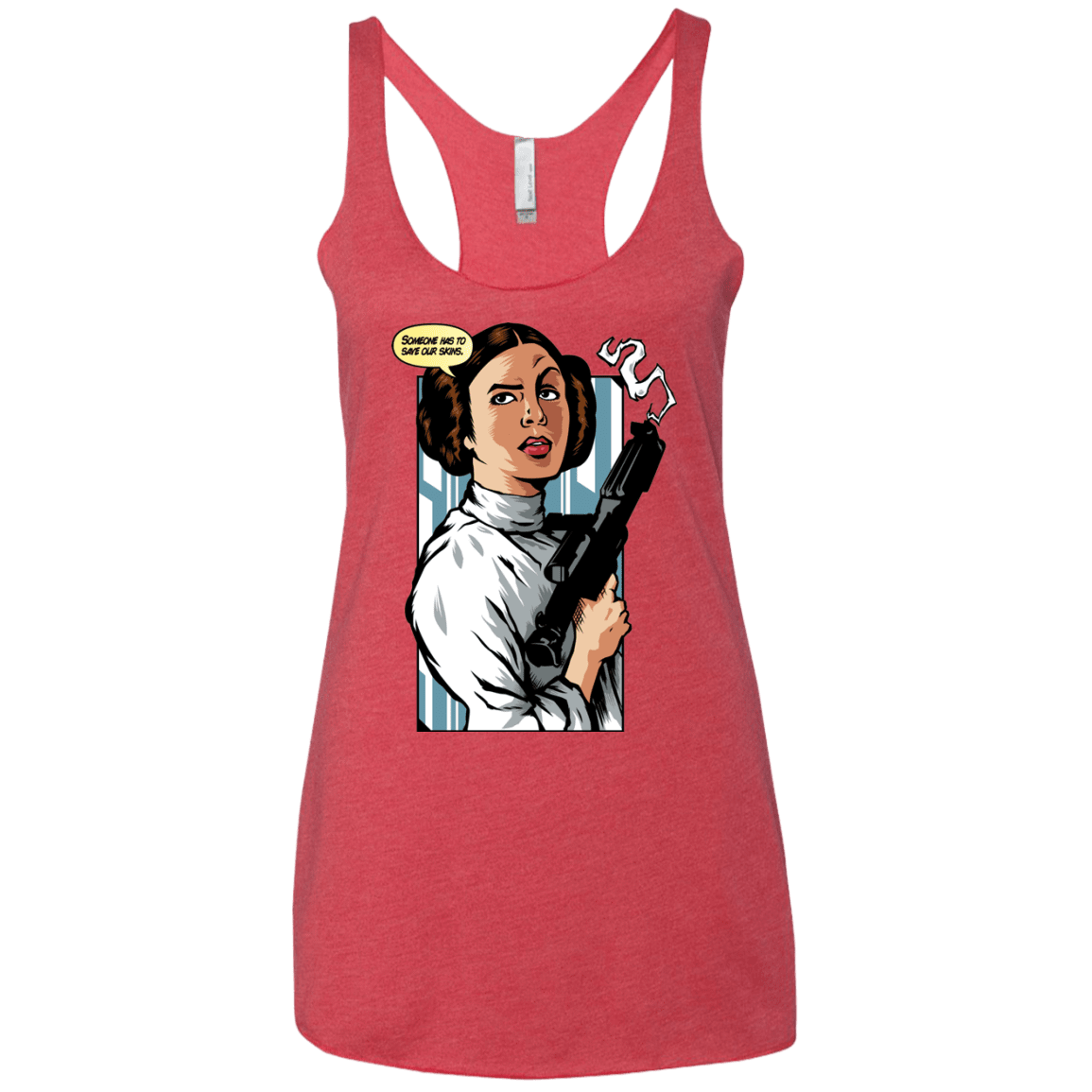 T-Shirts Vintage Red / X-Small Someone has to save our skins Women's Triblend Racerback Tank