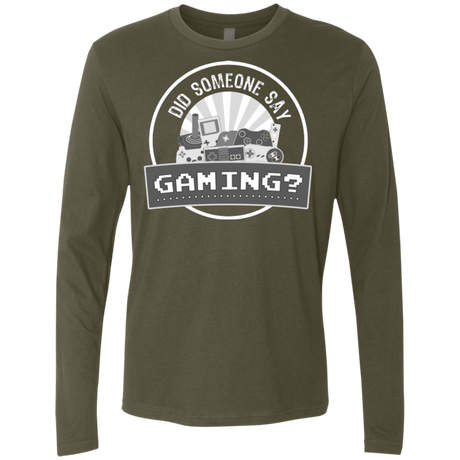 T-Shirts Military Green / Small Someone Say Gaming Men's Premium Long Sleeve